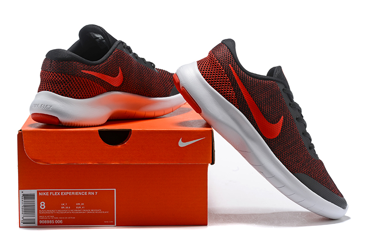 Nike Flex Experience RN7 Red Black White Shoes - Click Image to Close